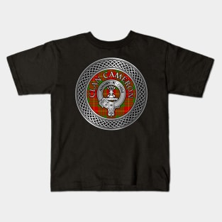 Clan Cameron Crest & Tartan Knot Kids T-Shirt